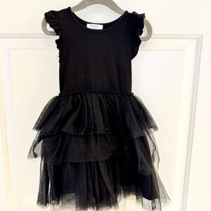 Black Ruffled Tulle Dress